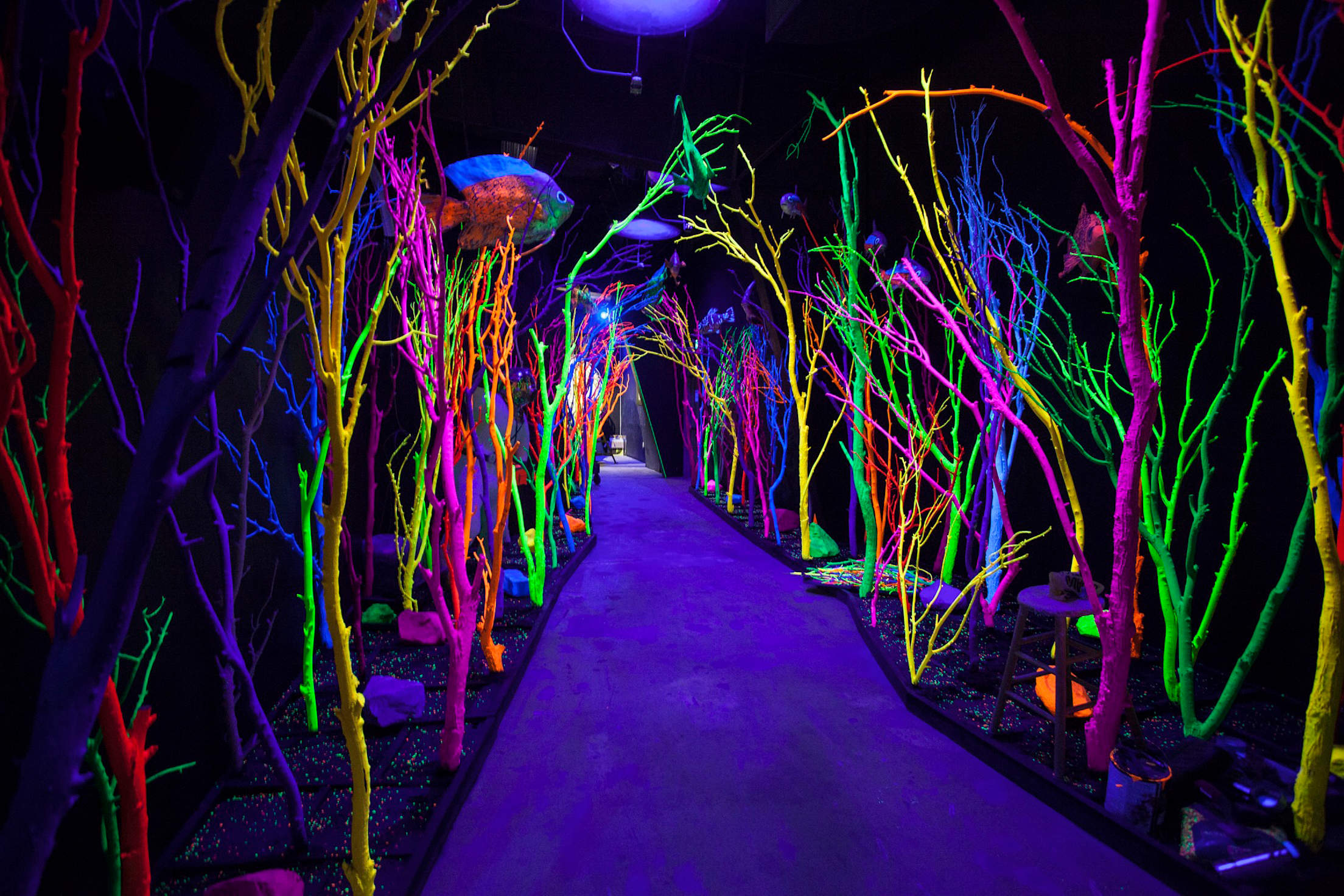 Meow Wolf Santa Fe, New Mexico neon art installation, image