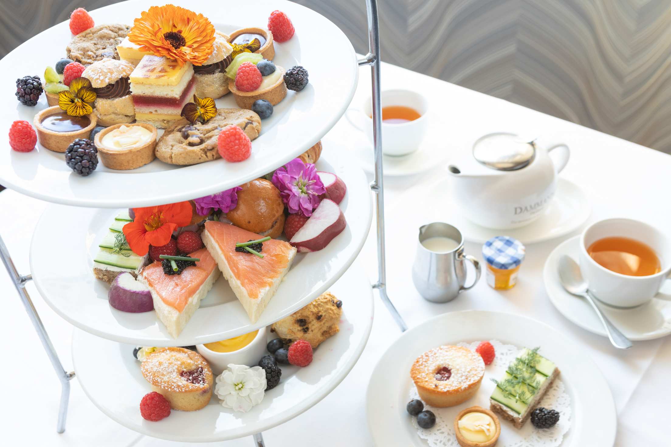 Afternoon tea at Rotunda at Neiman Marcus in San Francisco.