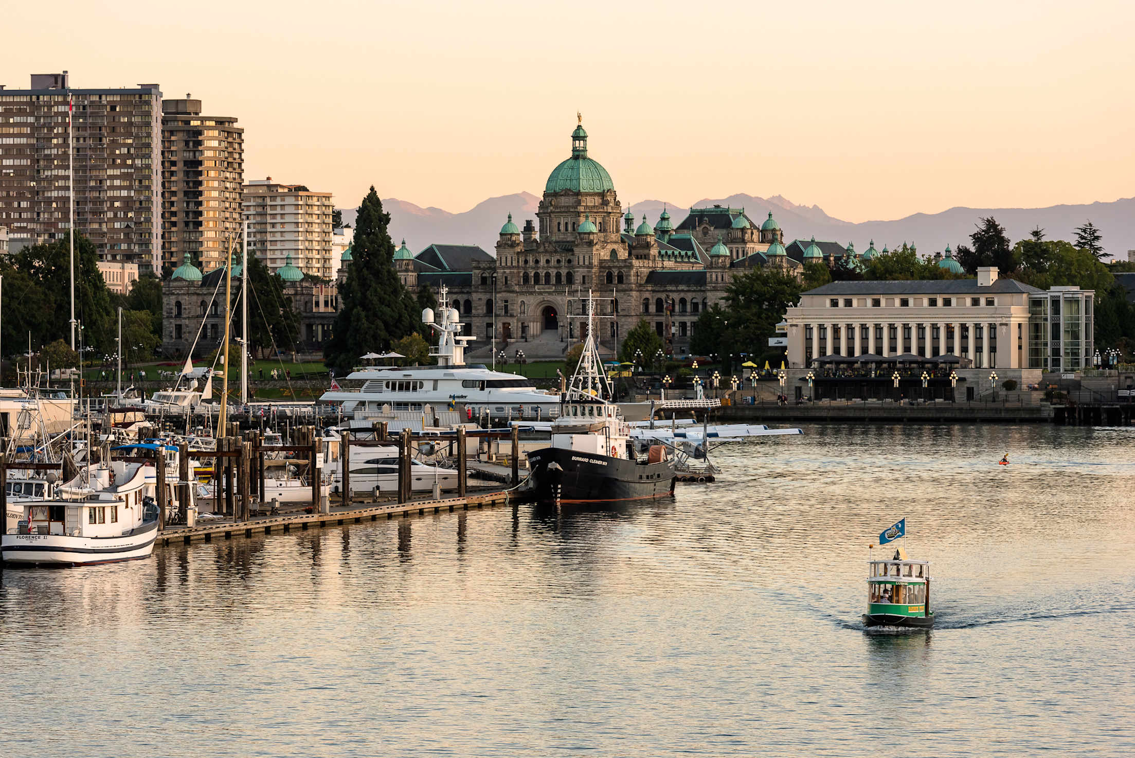 Inner Harbor marina with the Parliament Buildings in the background.