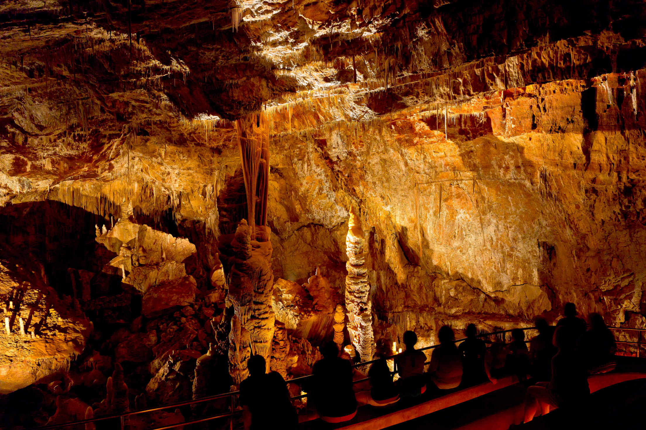 Visitors on a cave tour at Kartchner Caverns State Park.