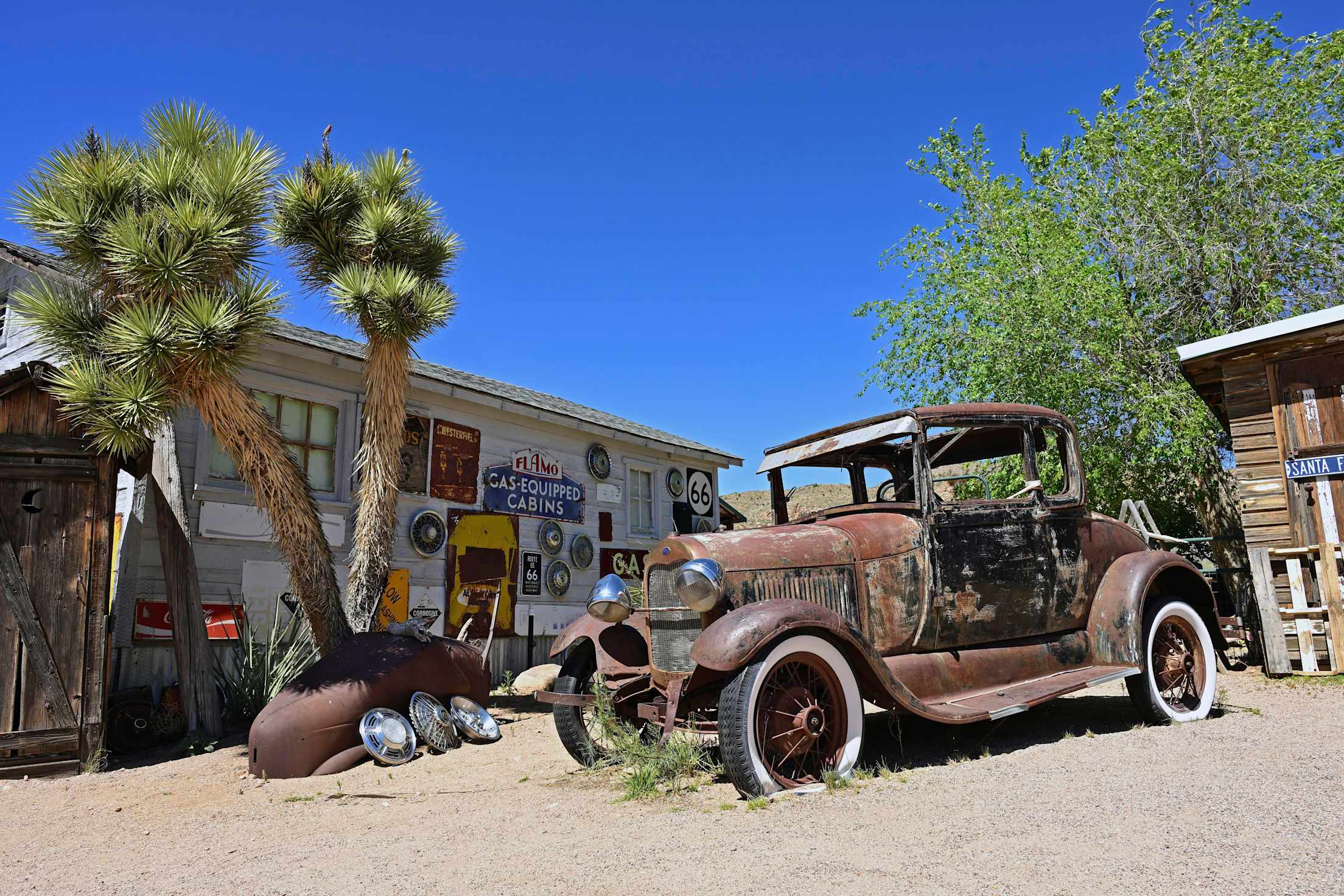 Rusty Ford Model A on Route 66, Hackberry General Store, Hackberry, Arizona