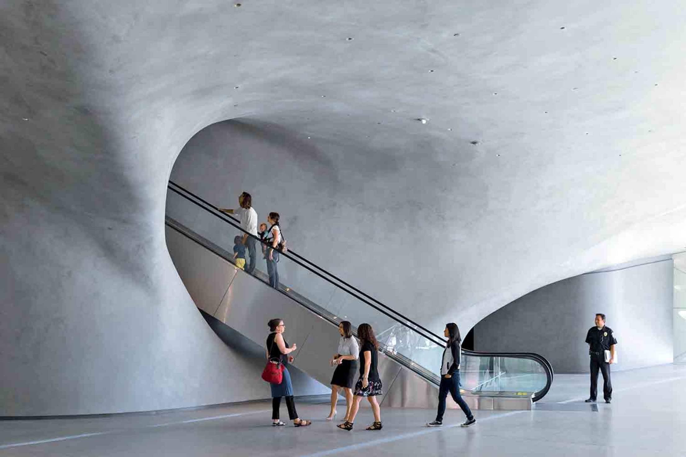 curvaceous lobby at the Broad museum in Los Angeles, California, picture