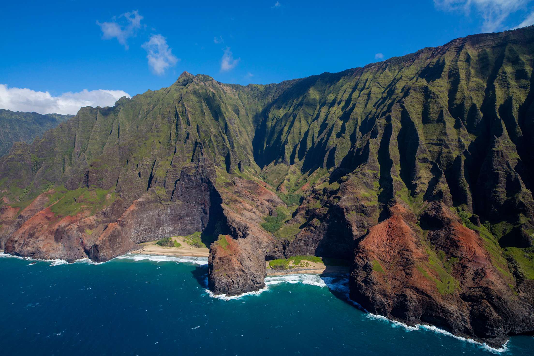 A hidden beach along Kauai's Napali Coast
