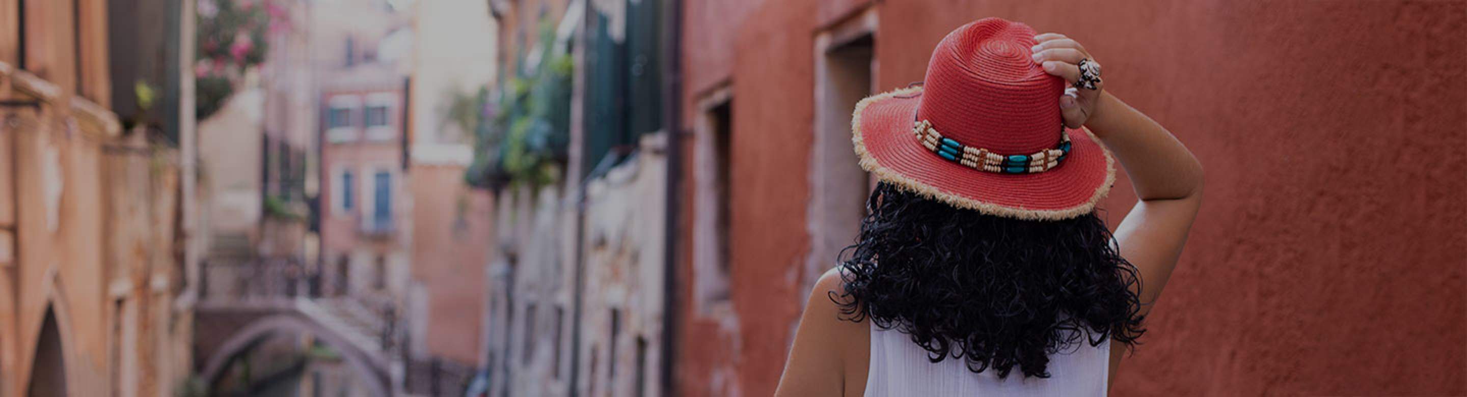 a AAA member on vacation in venice, italy