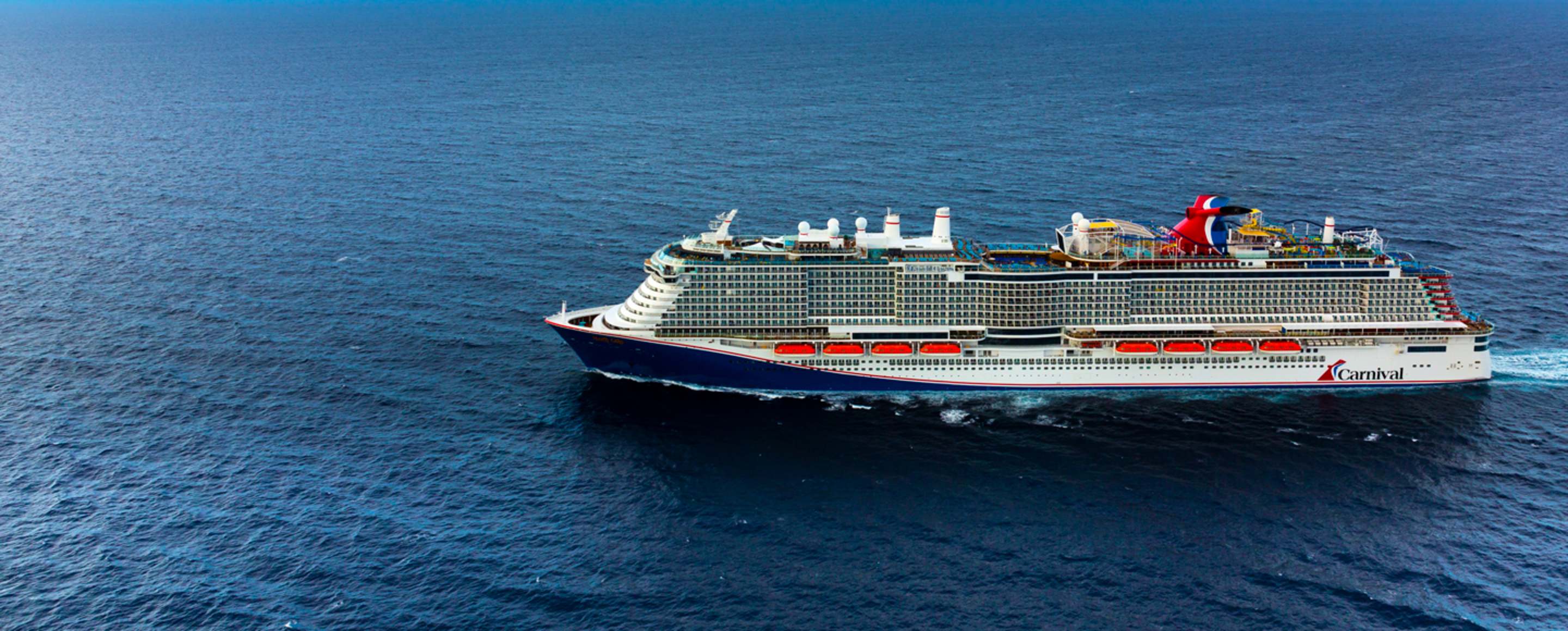 carnival cruise line ship at sea