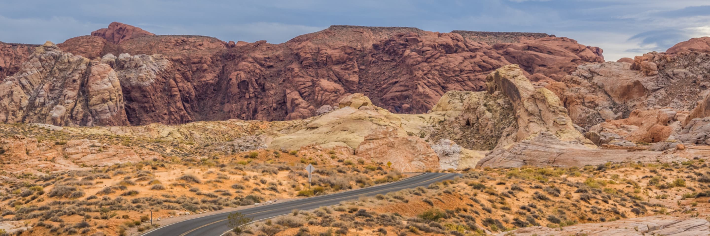 Nevada road in mountains