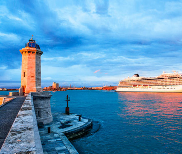 viking ocean ship in livorno