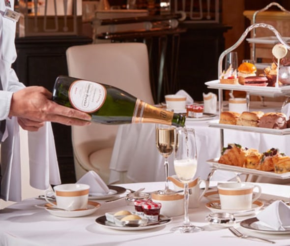 afternoon tea service on cunard line