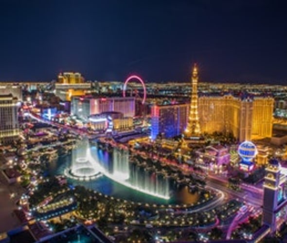 Lights of the Las Vegas strip at night