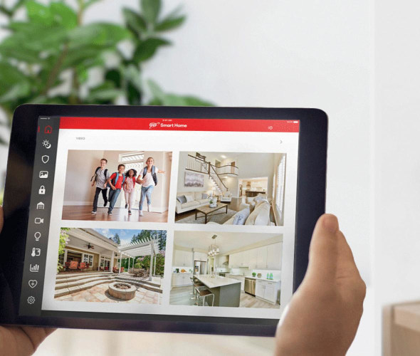 Remote security monitoring by tablet from AAA Smart Home.