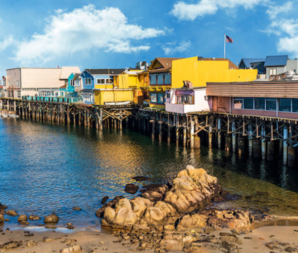 View of a pier in Monterey, California