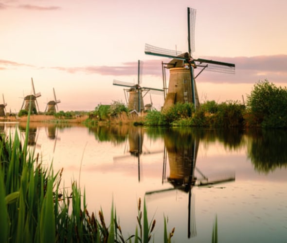 see windmills in netherlands on a viking river cruise