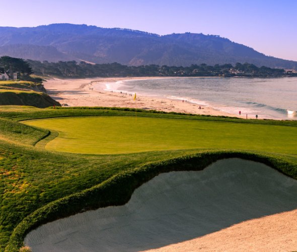 Monterey golf course and beach