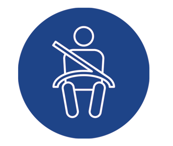 an illustration of a child in a car seat