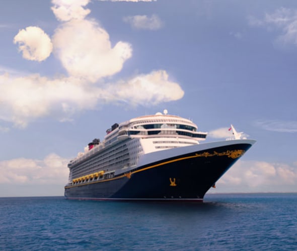 disney cruise line ship at sea