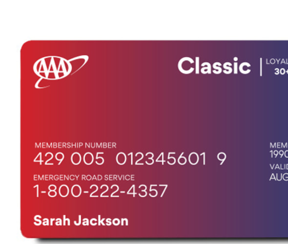 AAA classic membership card.