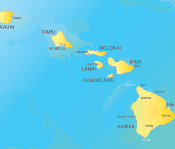 map of hawaiian islands