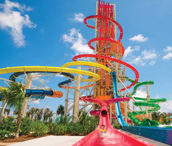 waterslide on royal caribbean's private island, cococay