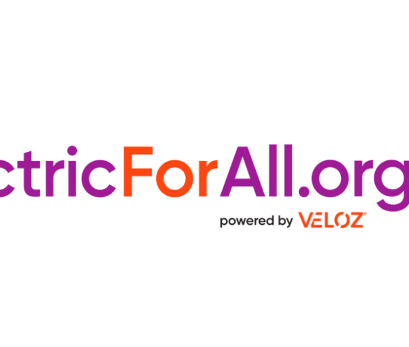 ElectricForAll.org powered by VELOZ logo