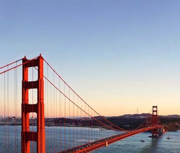 a bridge leading to San Francisco