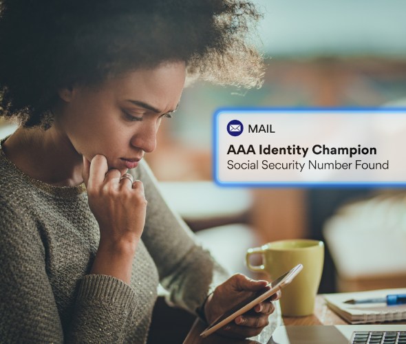 woman signs up for AAA Identity Champion identity theft monitoring
