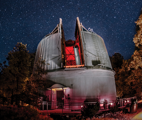 Stars above Lowell Observatory in Flagstaff, Arizona.