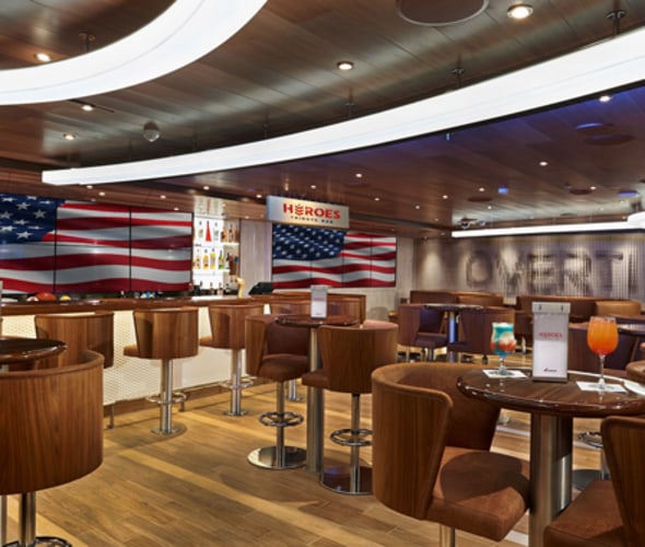 heroes tribute bar on carnival cruise ship