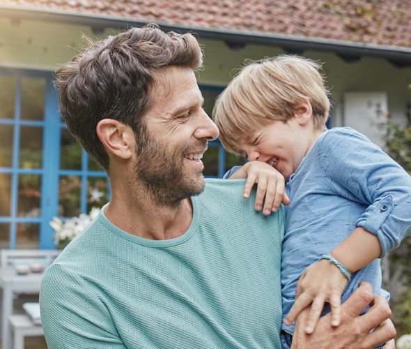 Man holding child