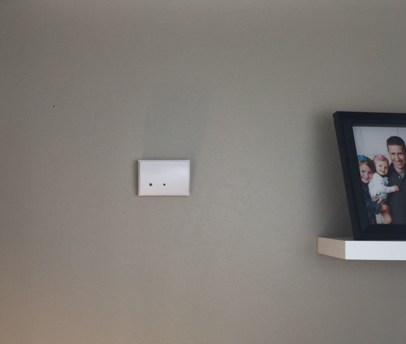 Sensor mounted on wall