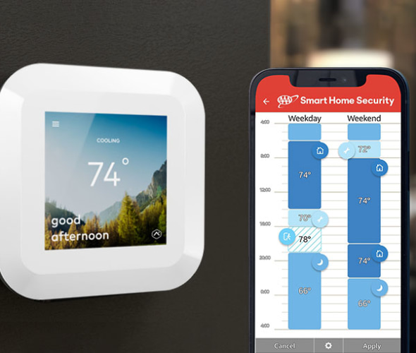 Thermostat pro with image of app