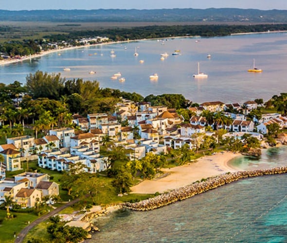 Properties along the Jamaican coast