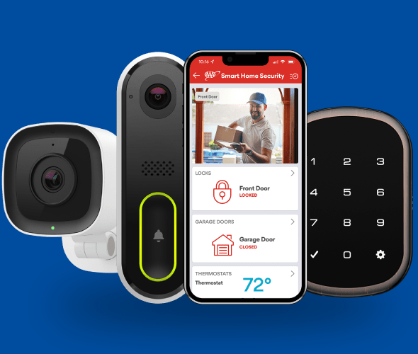 Smart Home cameras, app, and locks. 