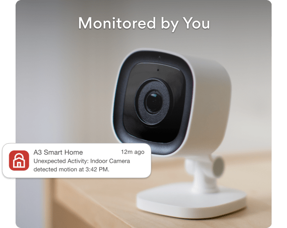 Security camera with app notification
