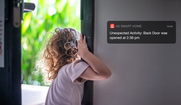 Child exiting door