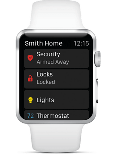 AAA Smart Home Security Mobile App on a Smart Watch