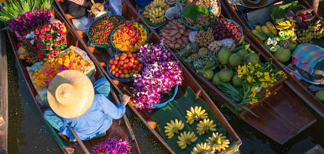 Thailand floating markets