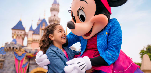 Young girl with Minnie Mouse