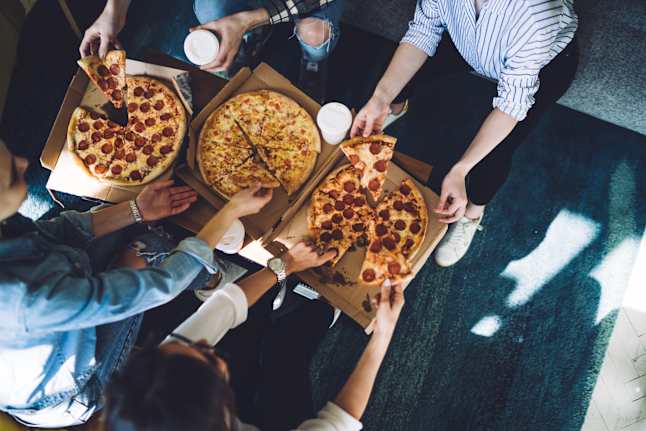 people reach for takeout pizza