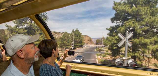 couple on an amtrak vacations train trip