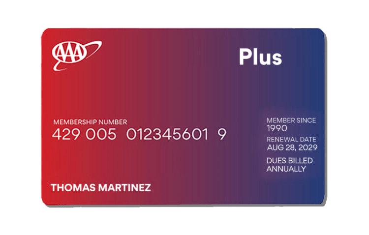 AAA Plus membership card