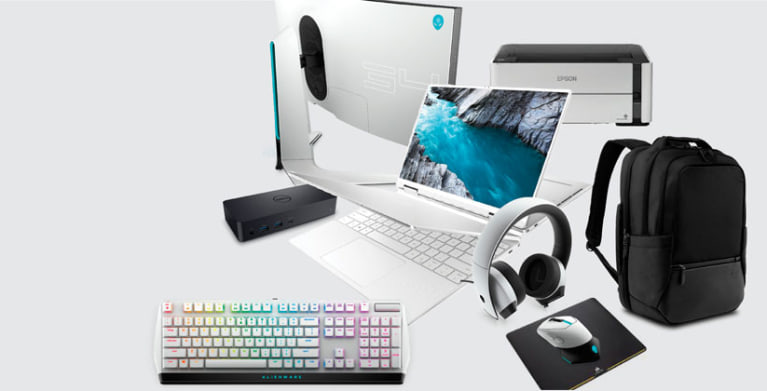 Graphic of Dell prizes available as part of AAA's Holiday Sweepstakes