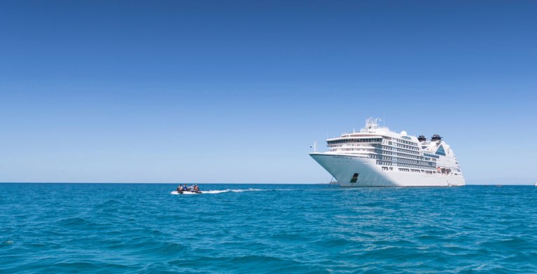 seabourn cruise ship at sea