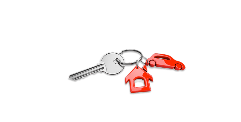 car and home keychain