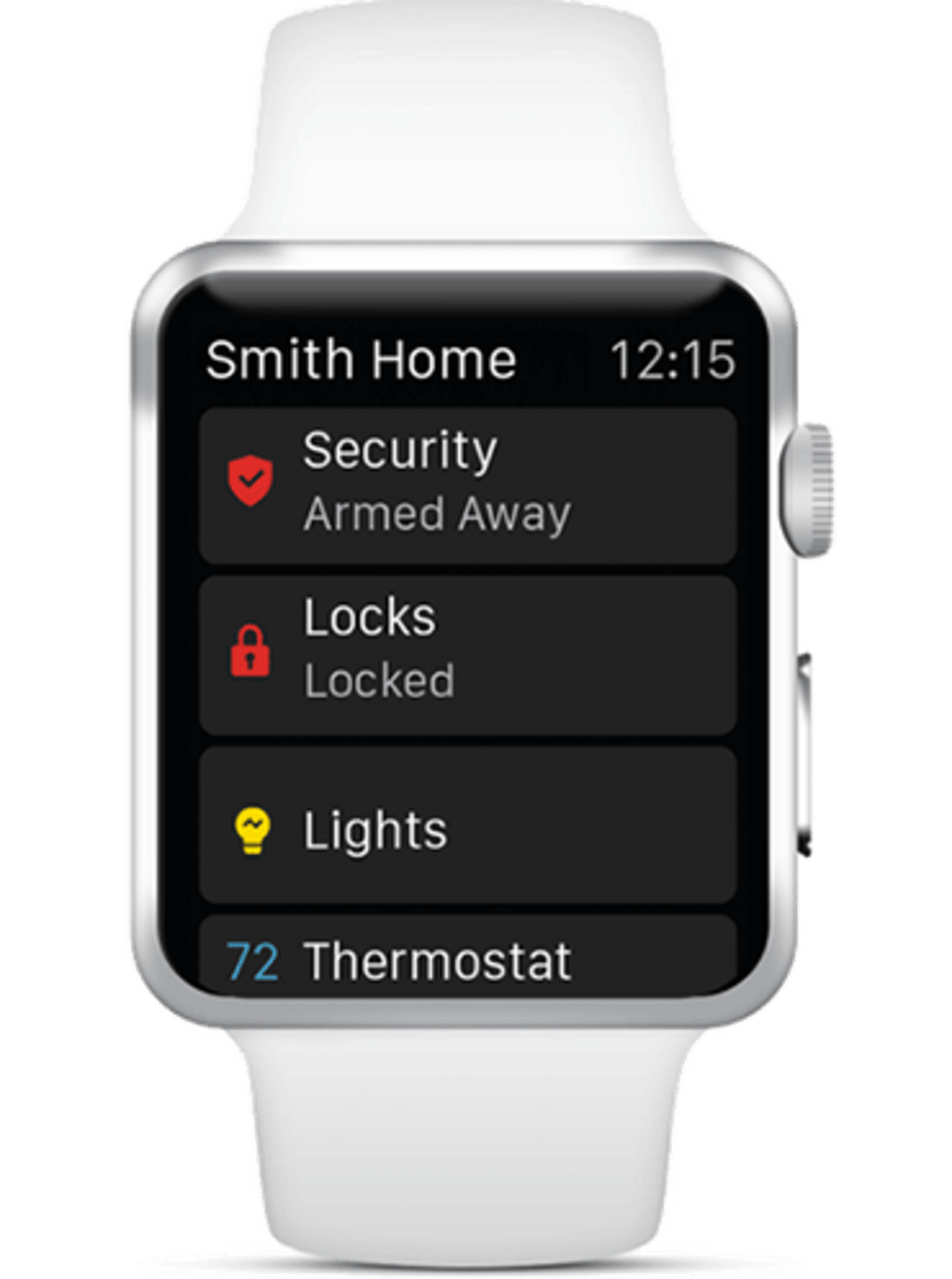 AAA Smart Home Security Mobile App on a Smart Watch