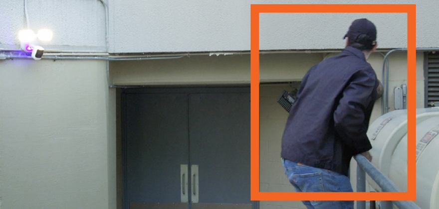 an intruder is spotted with AAA Smart Security perimeter detection
