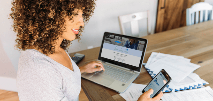 person checks their credit score and browses the web confidently with ProtectMyID