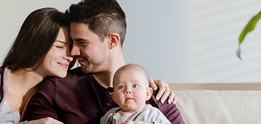 a young family settles into their new home with AAA Insurance