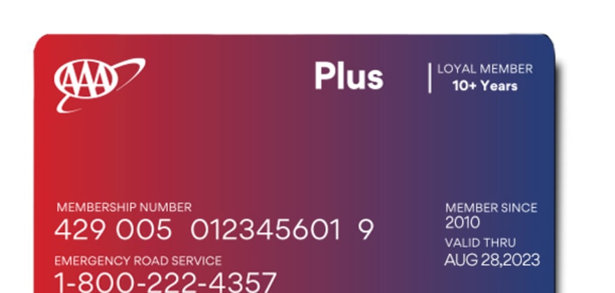 AAA Plus membership card