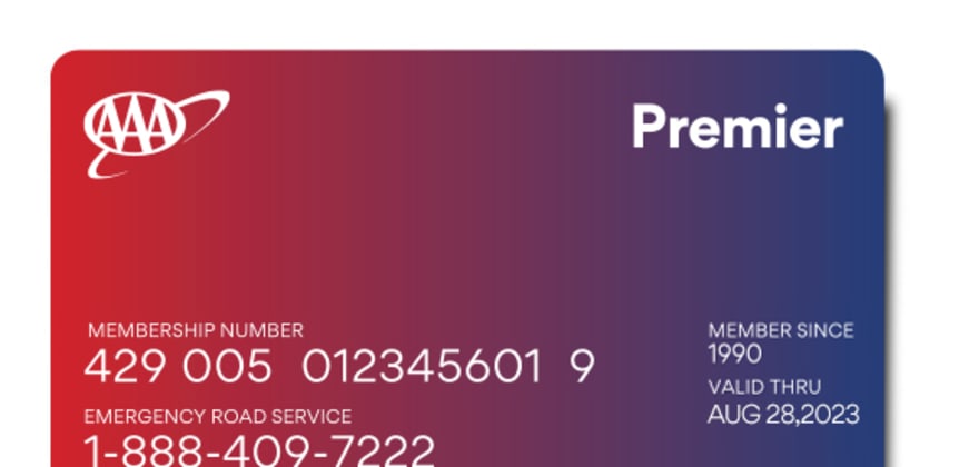 AAA Premier membership card