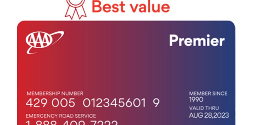 Example of a AAA Premier membership card